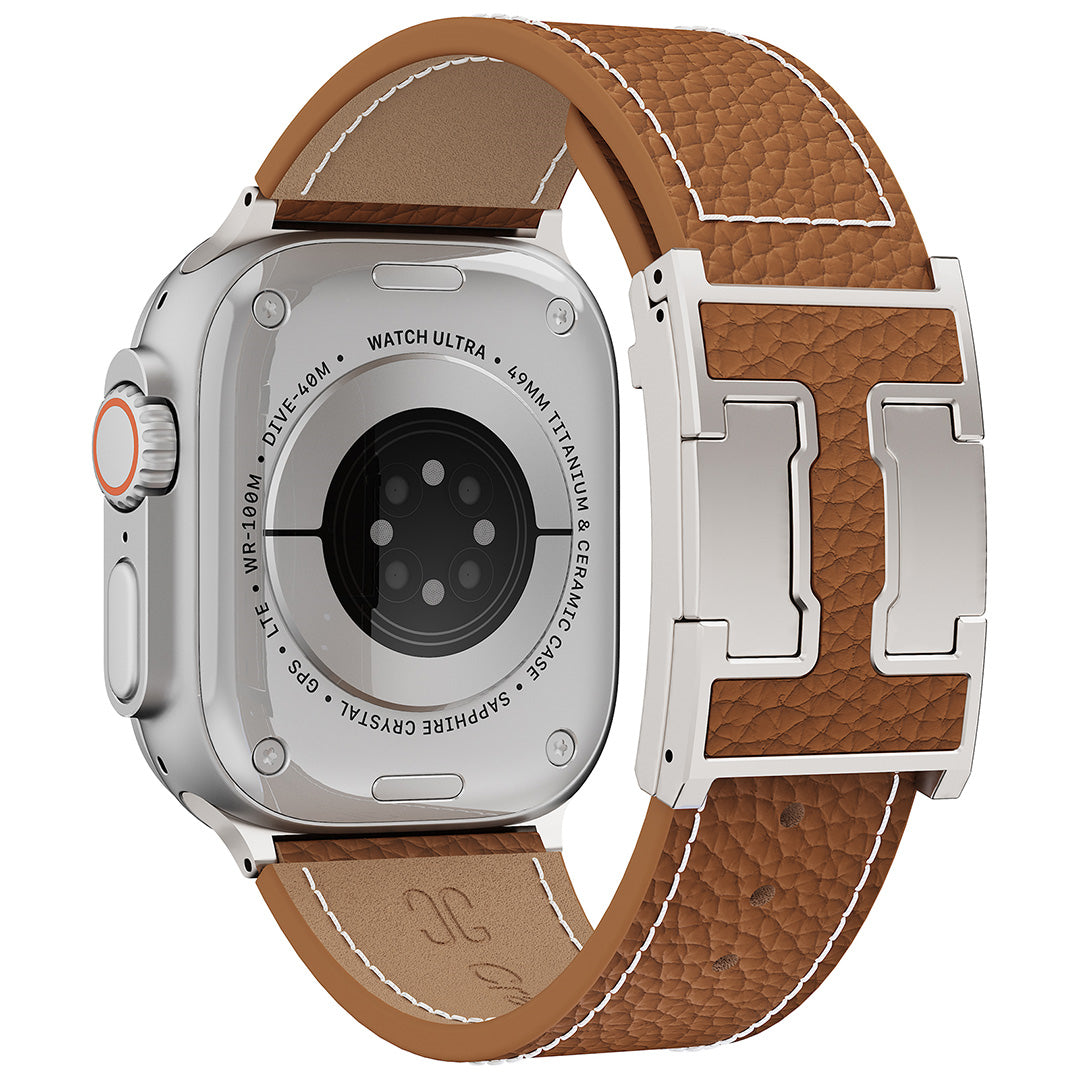 Lychee Leather Band For Apple Watch