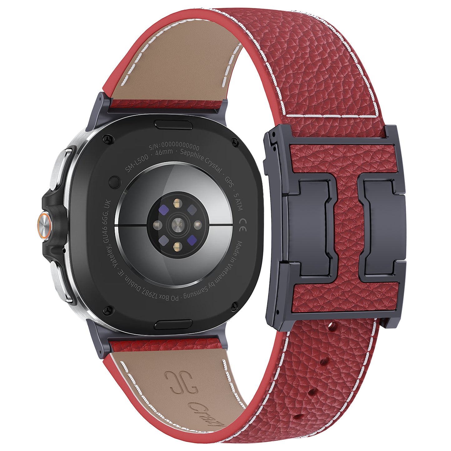 Lychee Leather Band For Samsung Galaxy Watch
