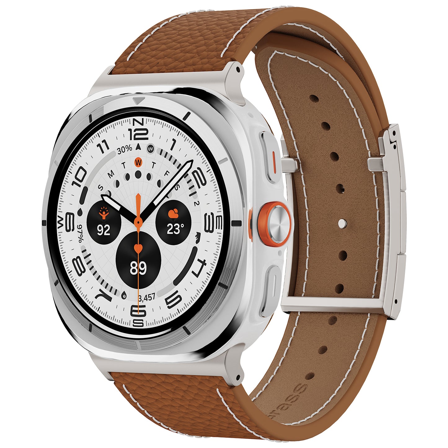 Lychee Leather Band For Samsung Galaxy Watch Ultra