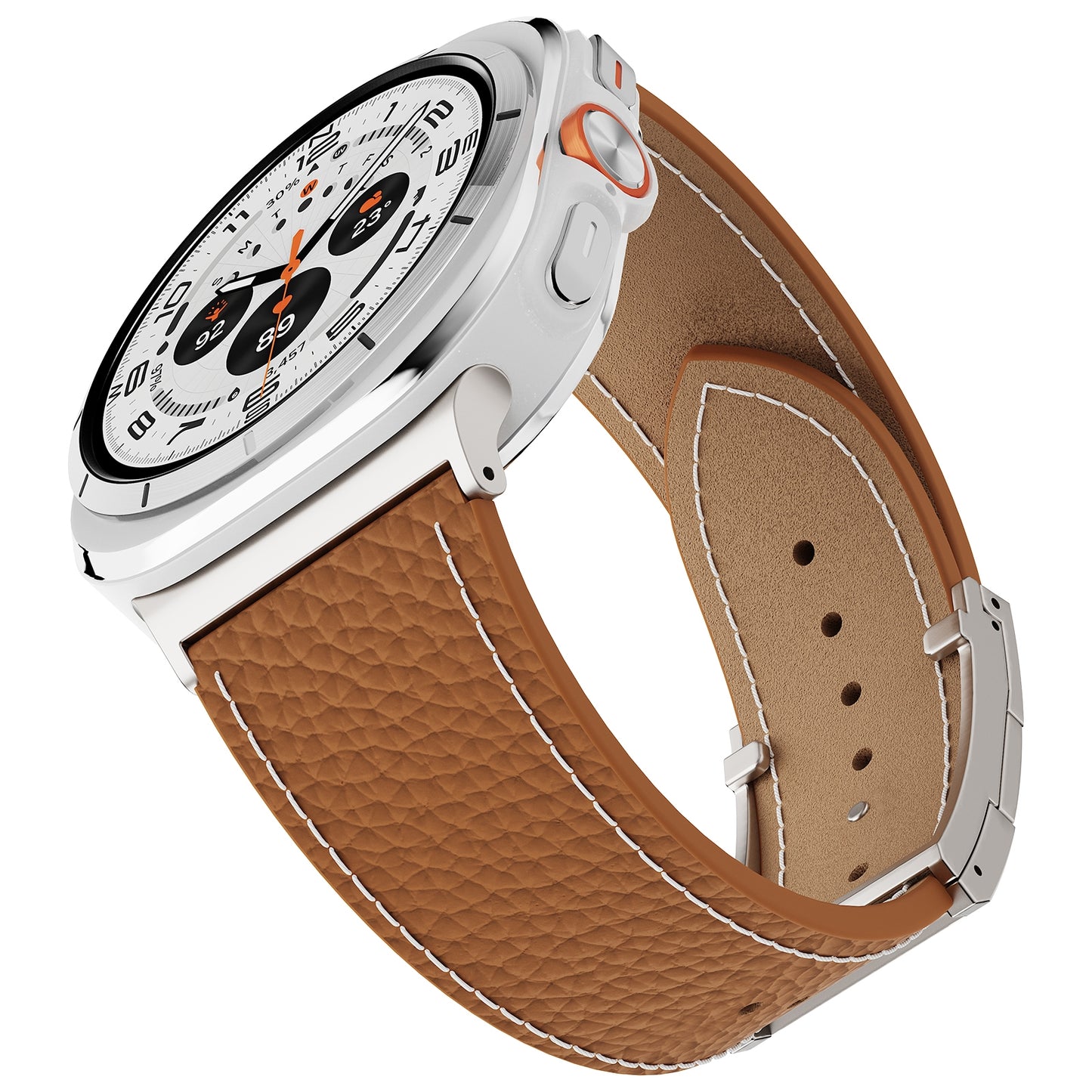 Lychee Leather Band For Samsung Galaxy Watch Ultra