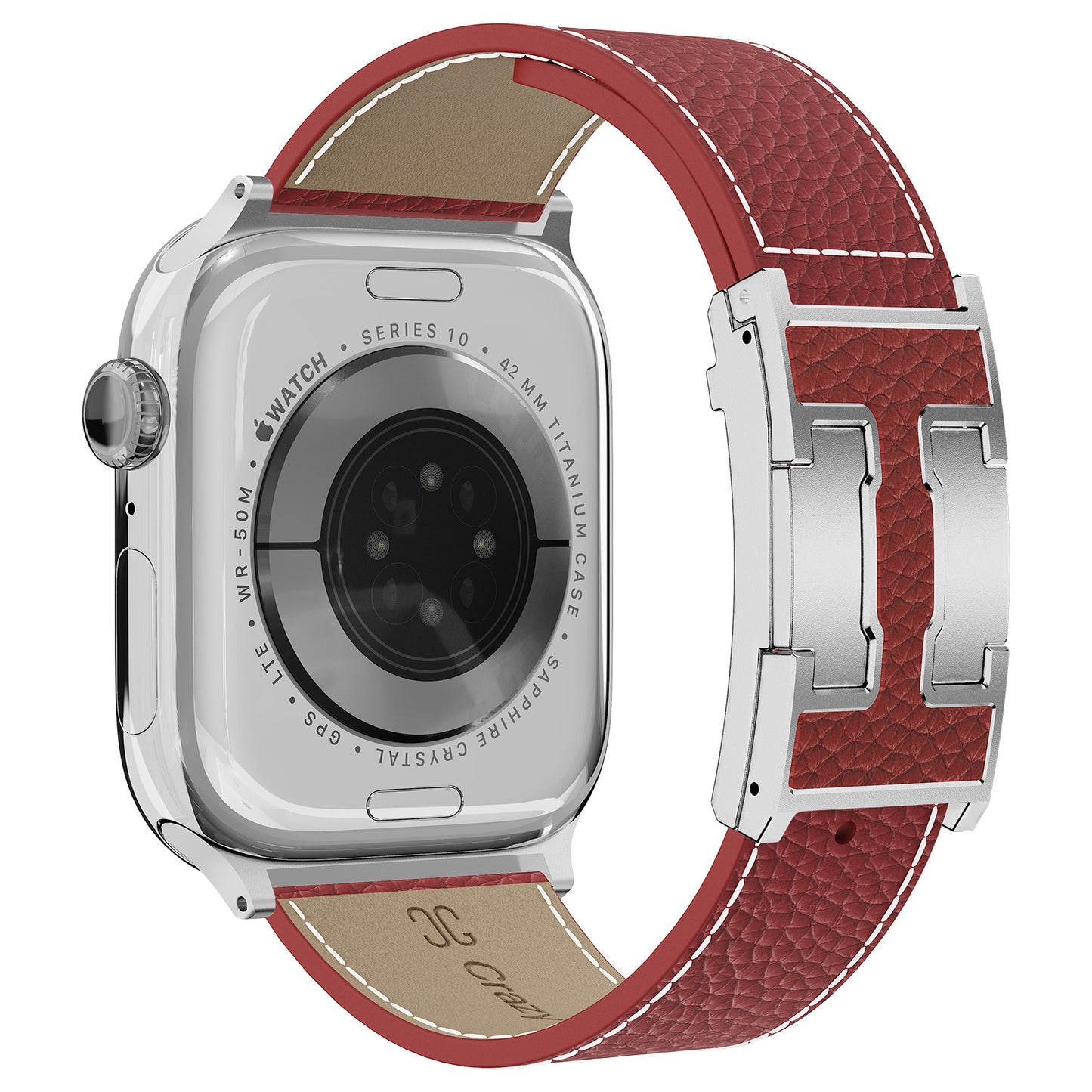 Lychee Leather Strap For Apple Watch