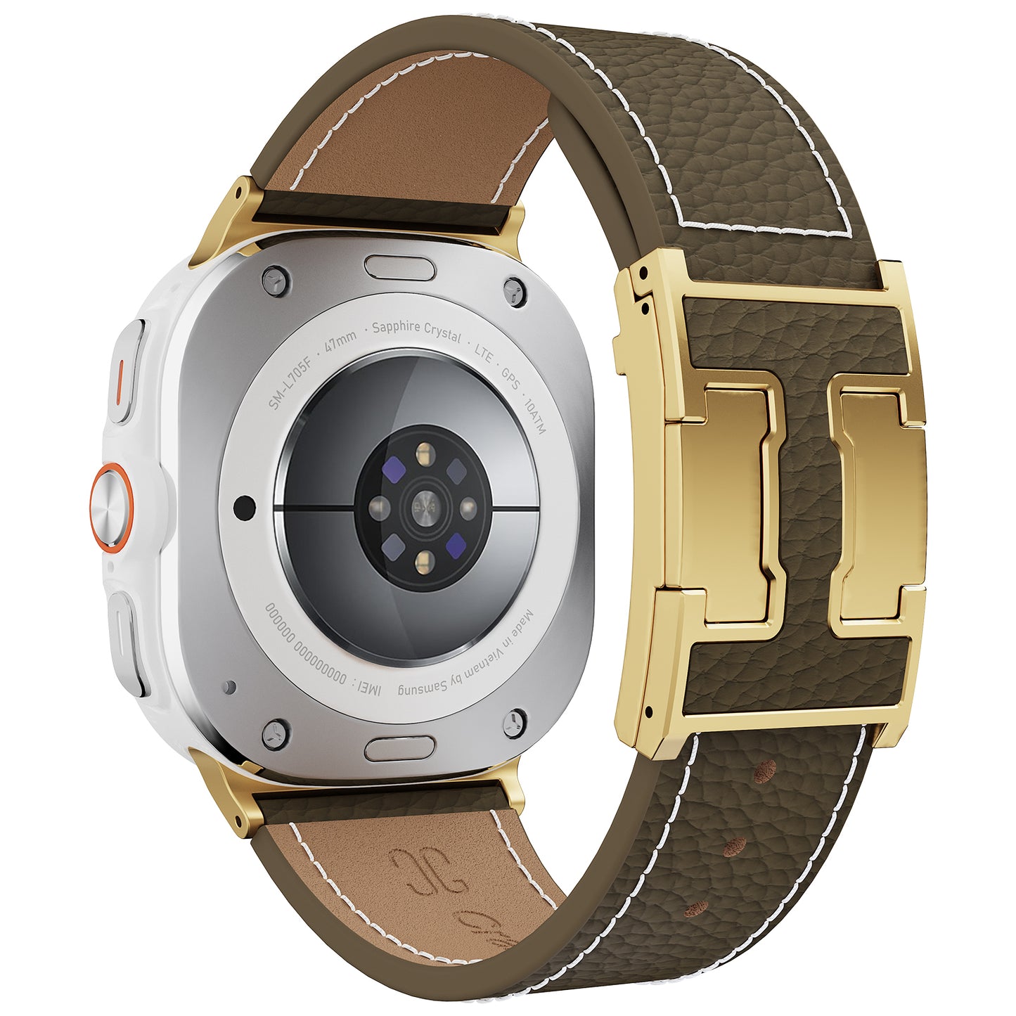 Lychee Leather Band For Samsung Galaxy Watch Ultra
