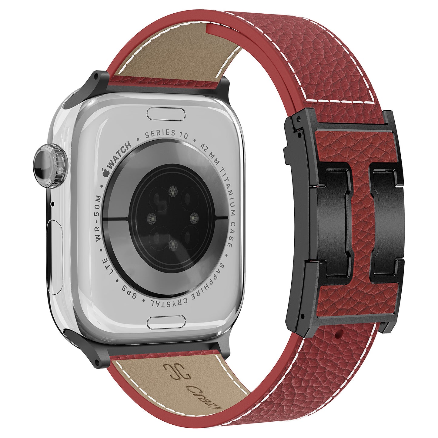 Lychee Leather Strap For Apple Watch