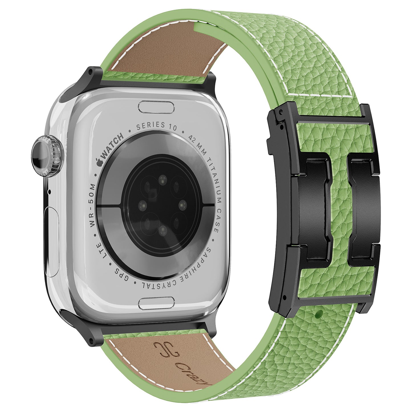 Lychee Leather Strap For Apple Watch