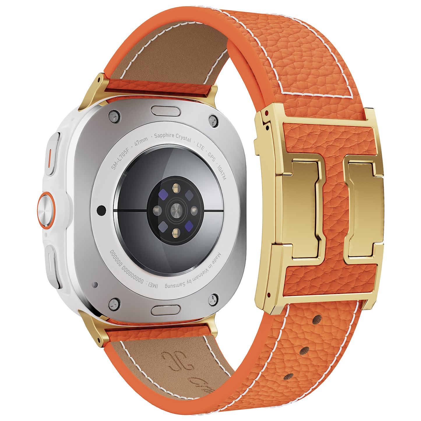 Lychee Leather Band For Samsung Galaxy Watch Ultra