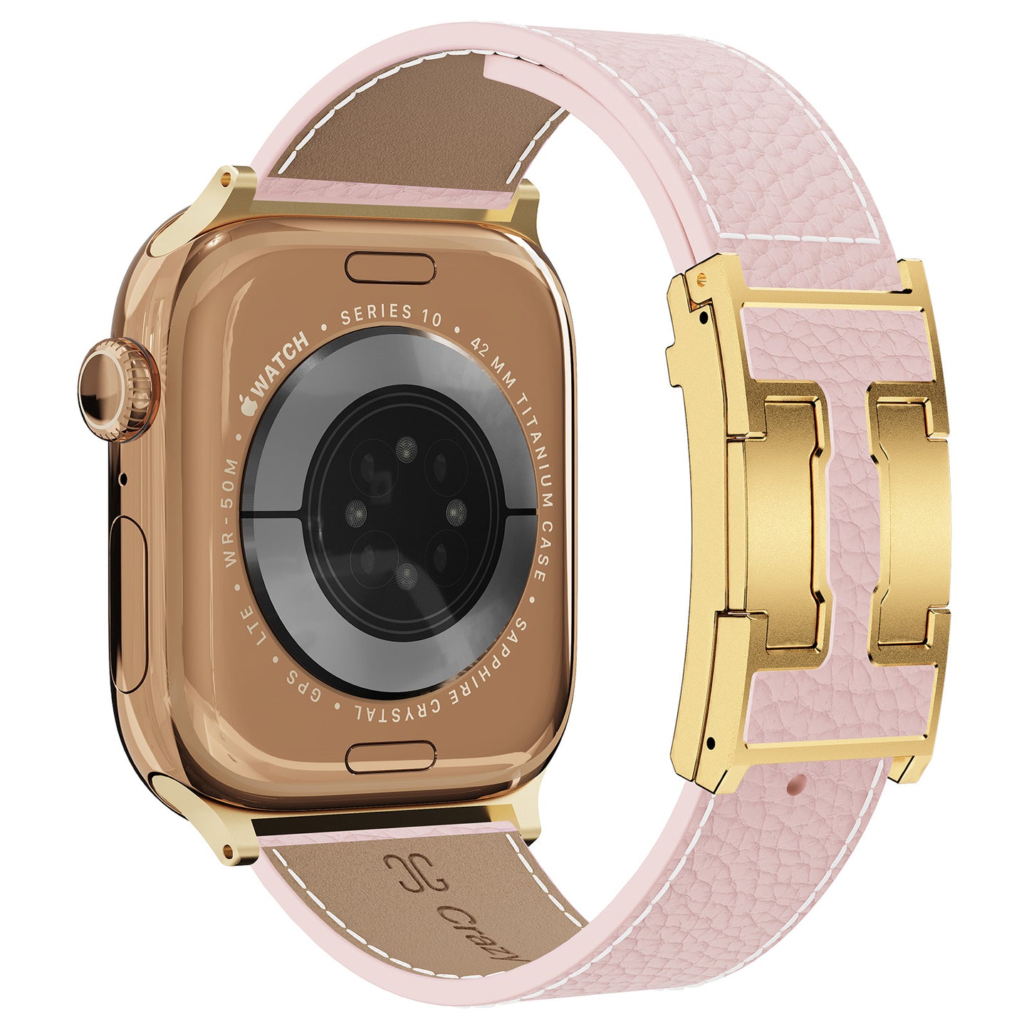 Lychee Leather Strap For Apple Watch