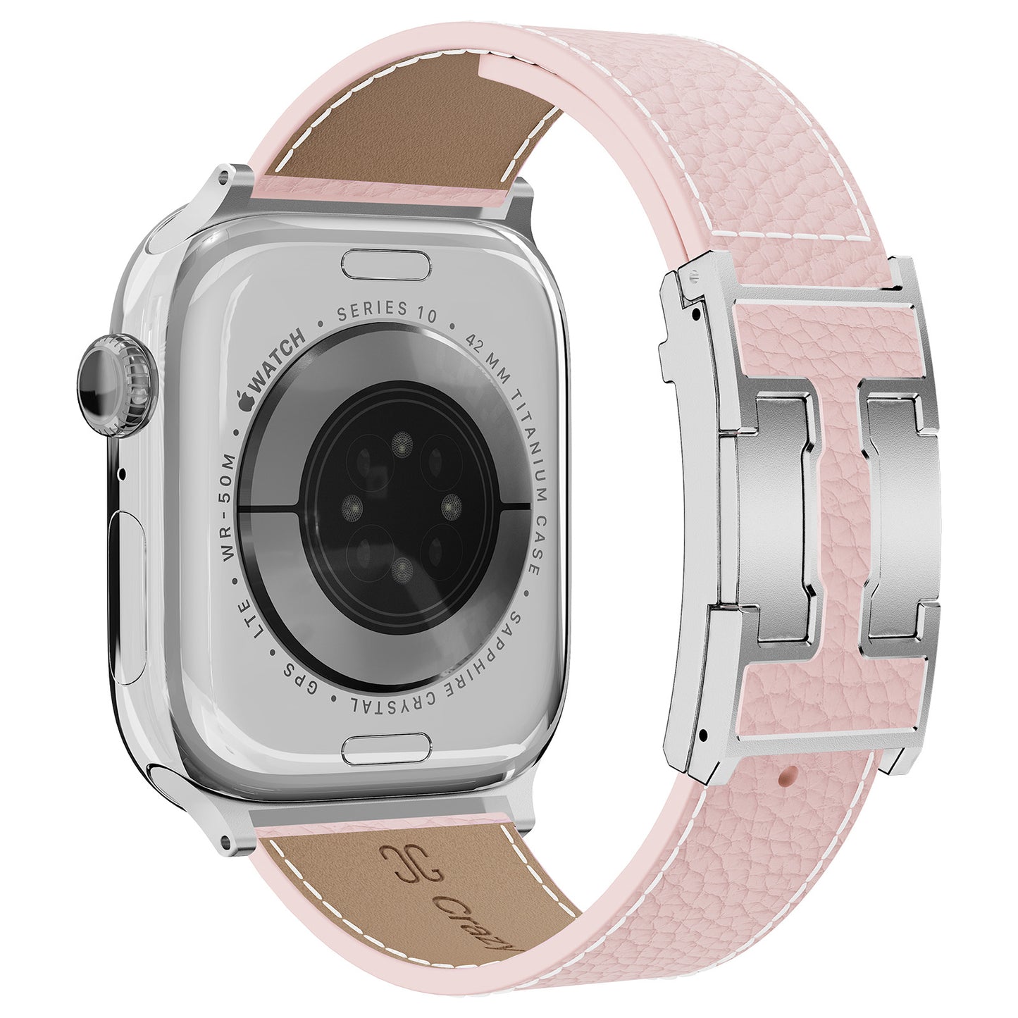 Lychee Leather Strap For Apple Watch