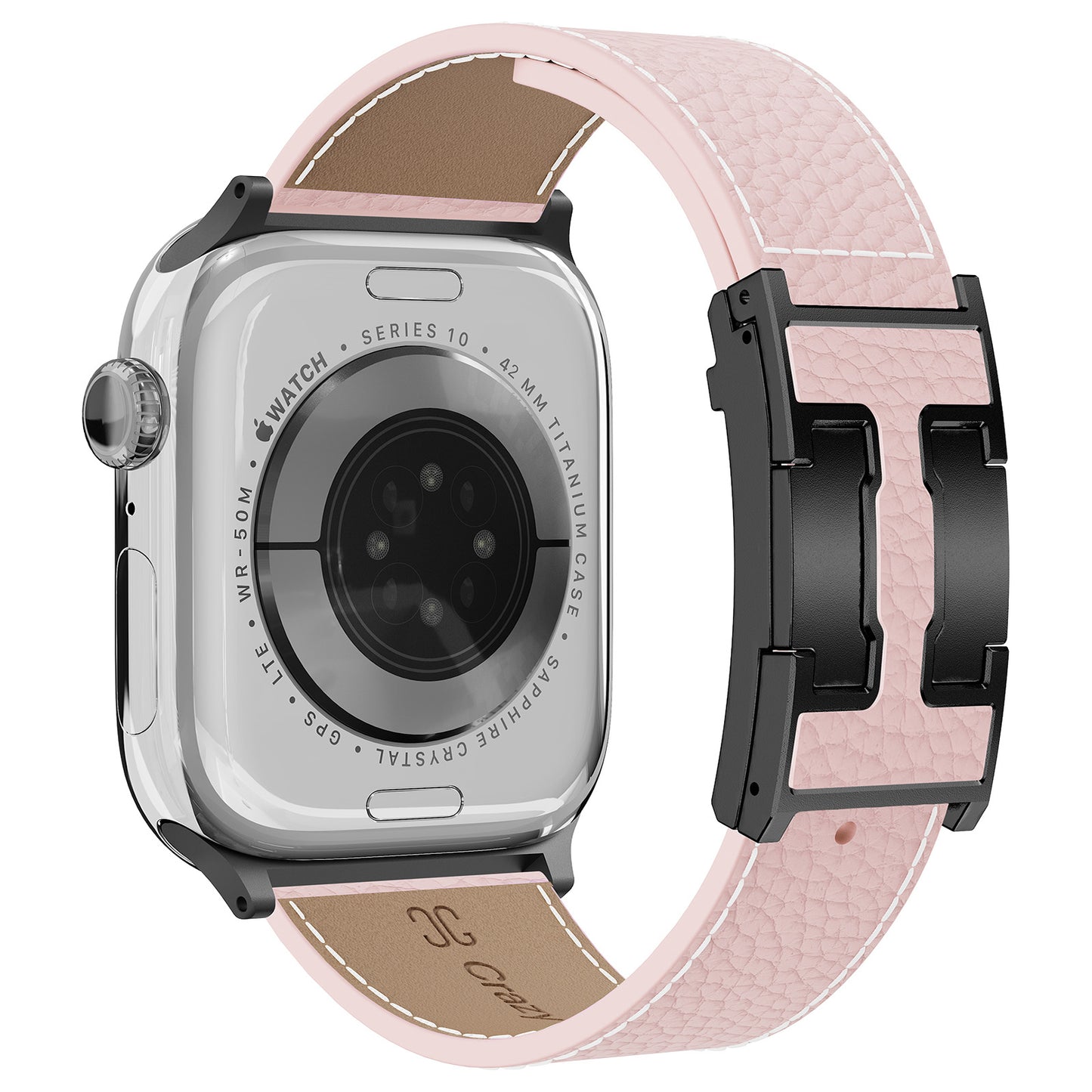 Lychee Leather Strap For Apple Watch