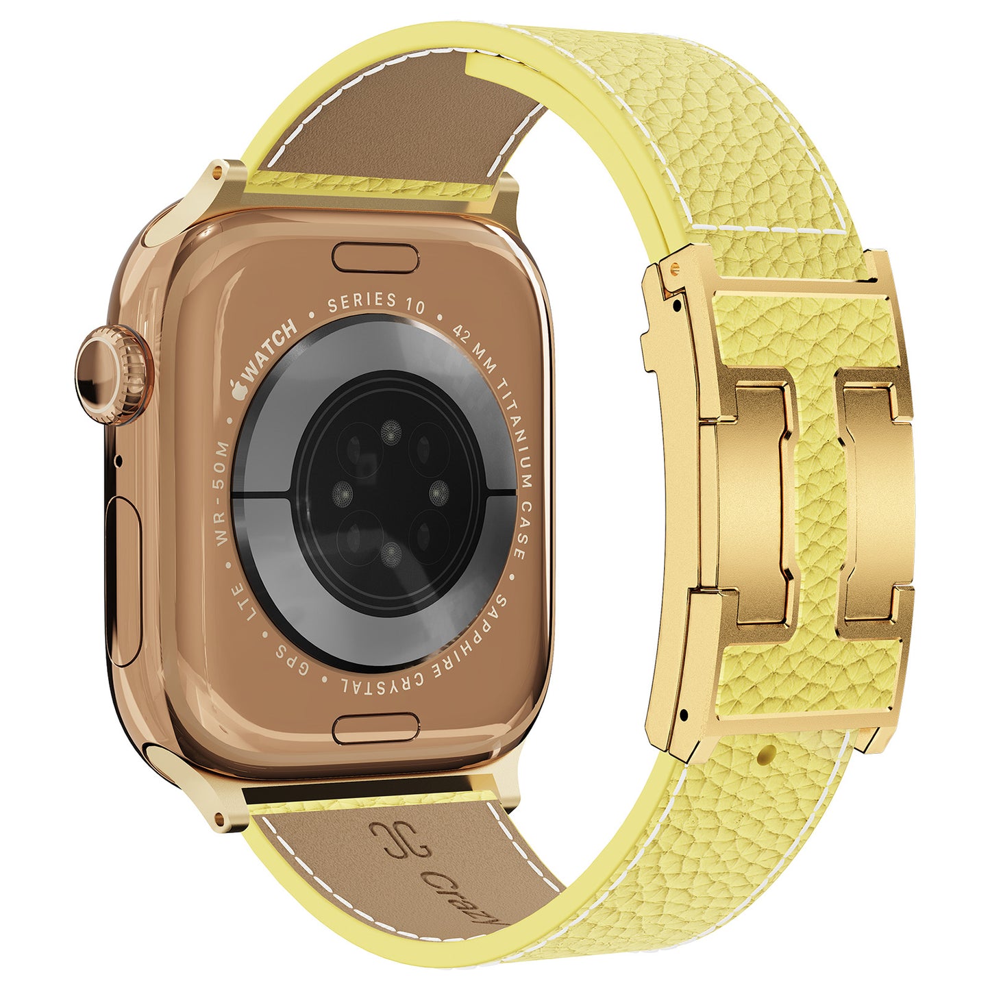 Lychee Leather Strap For Apple Watch