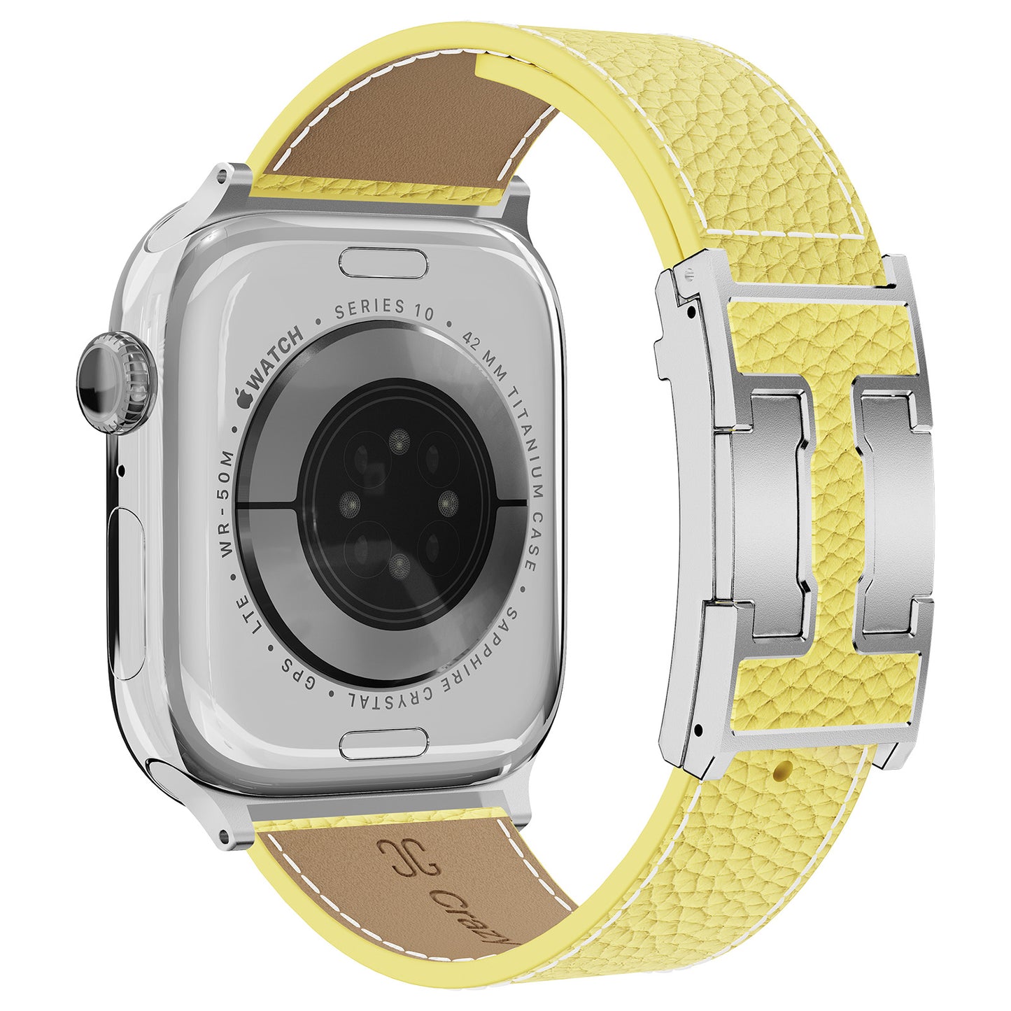 Lychee Leather Strap For Apple Watch