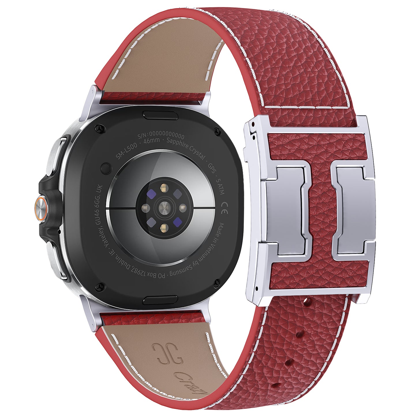 Lychee Leather Band For Samsung Galaxy Watch