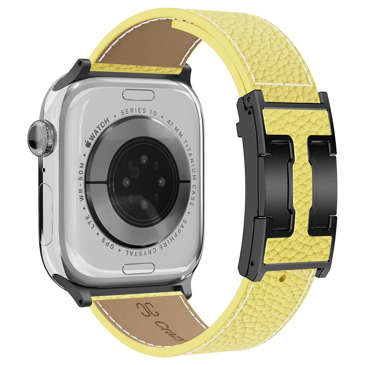 Lychee Leather Strap For Apple Watch