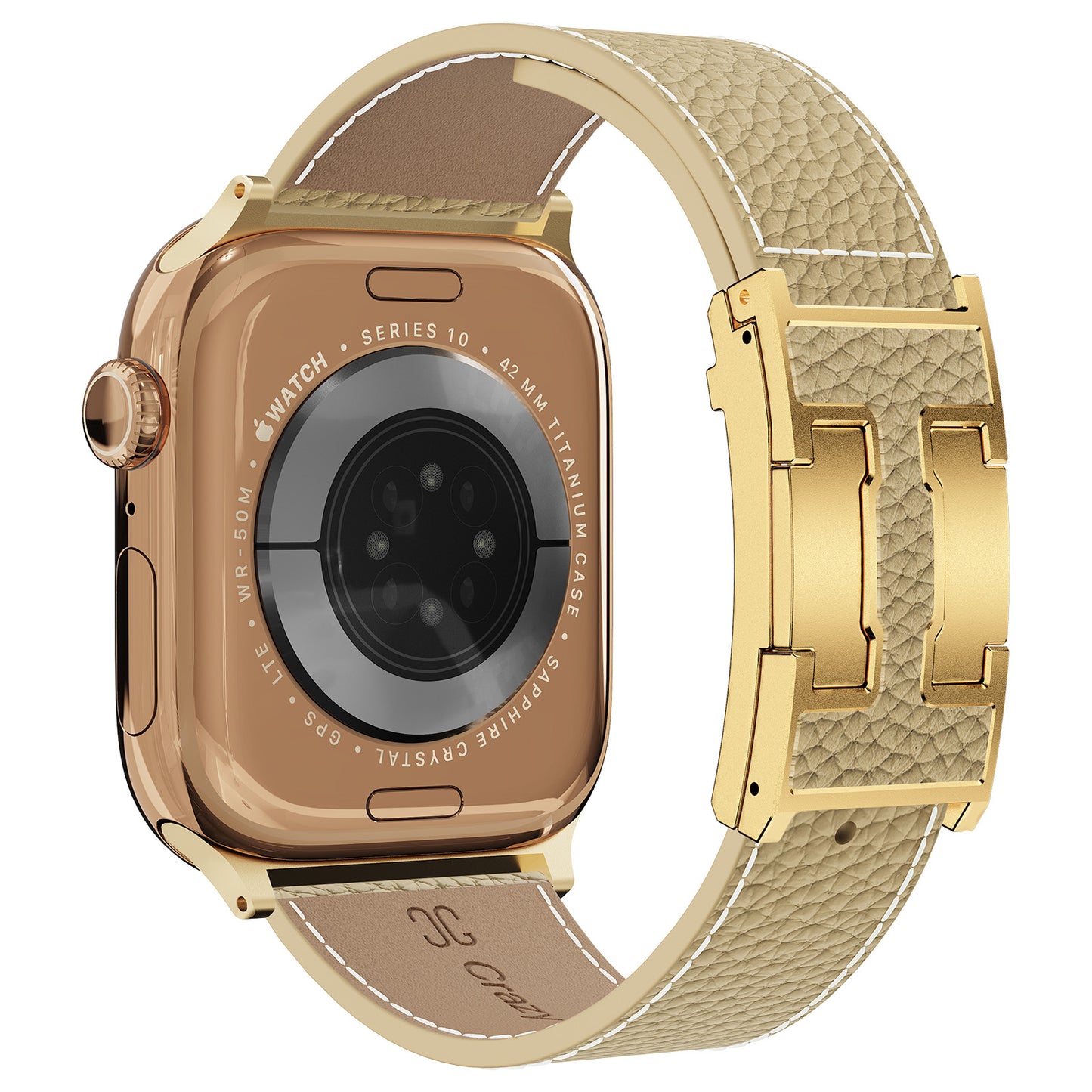 Lychee Leather Strap For Apple Watch