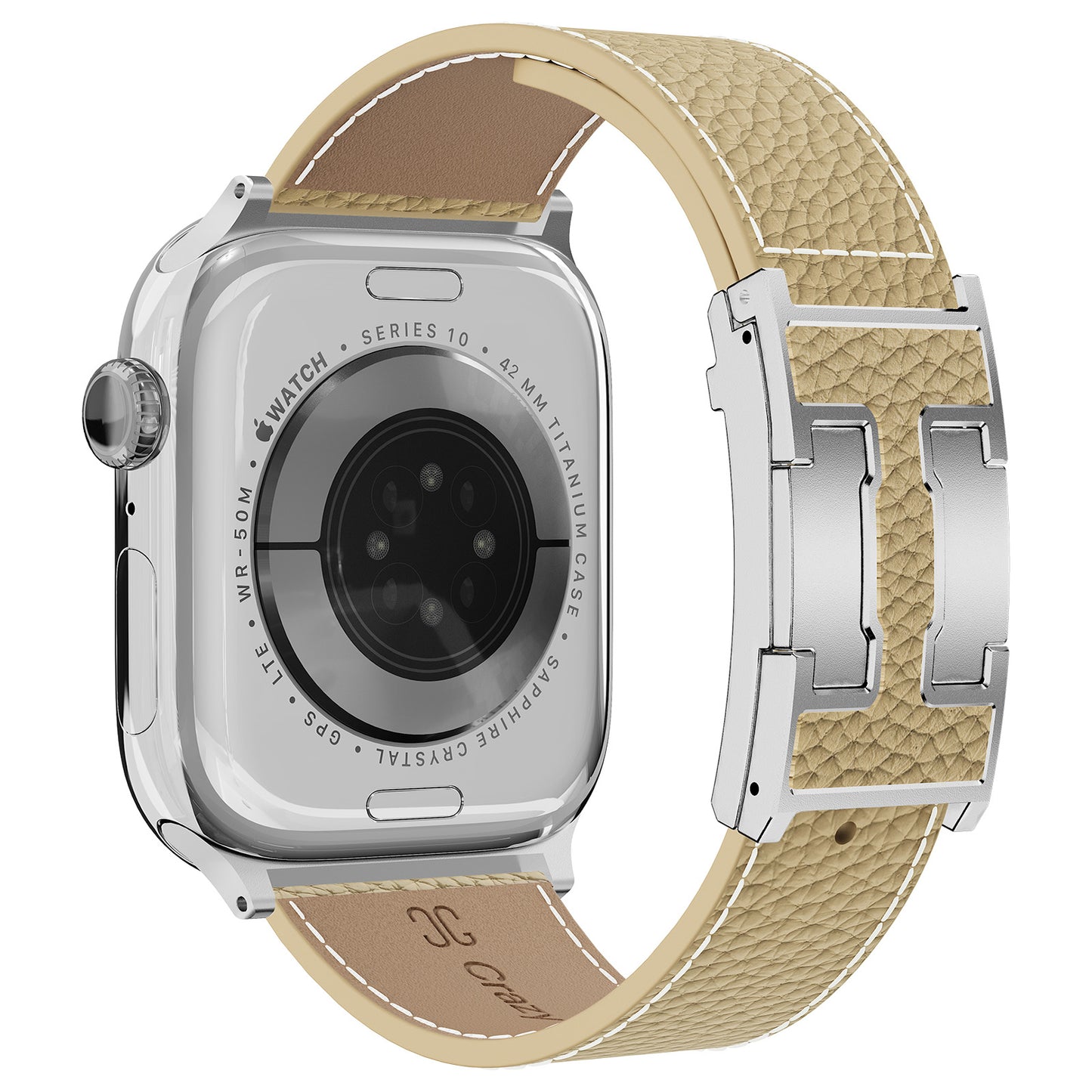 Lychee Leather Strap For Apple Watch