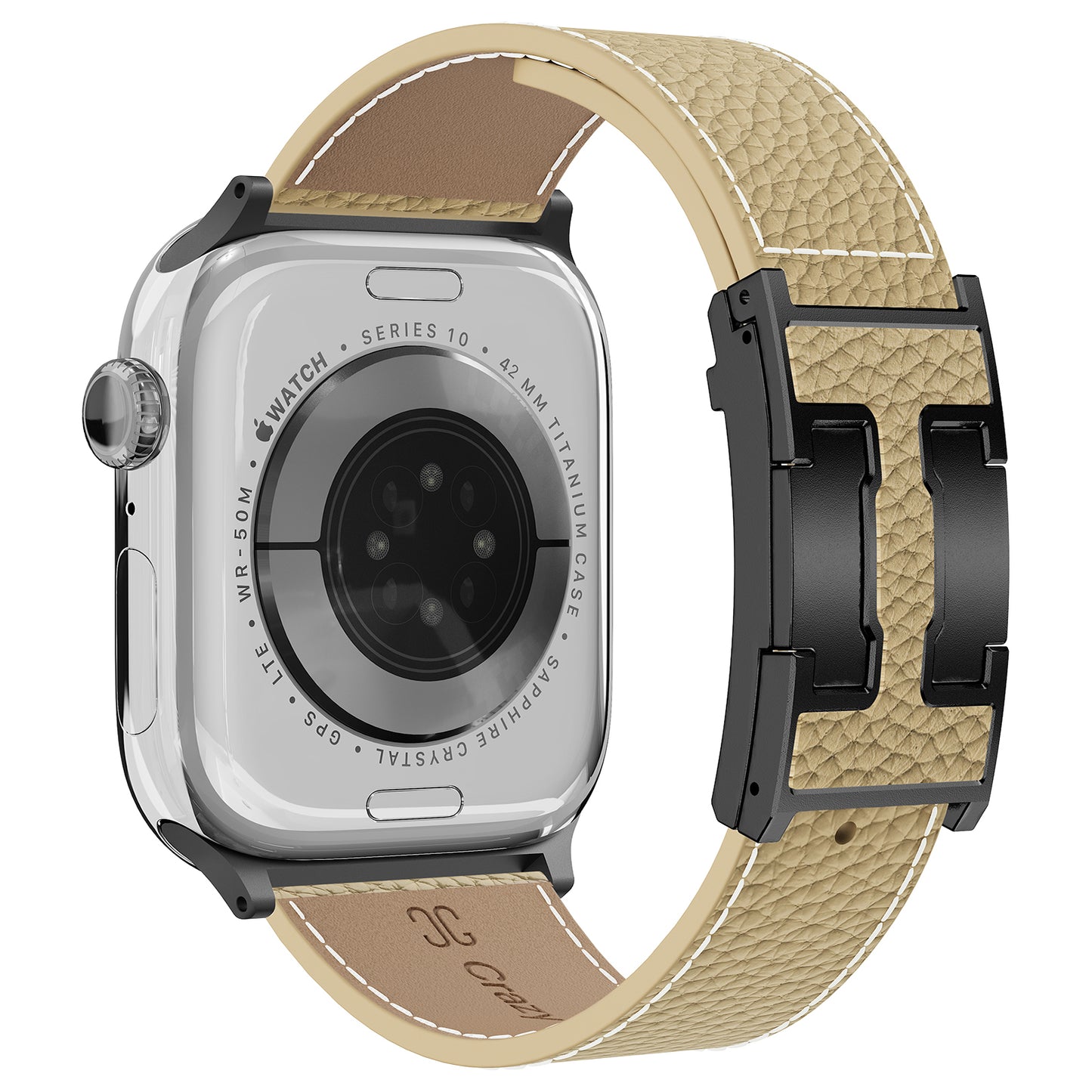 Lychee Leather Strap For Apple Watch