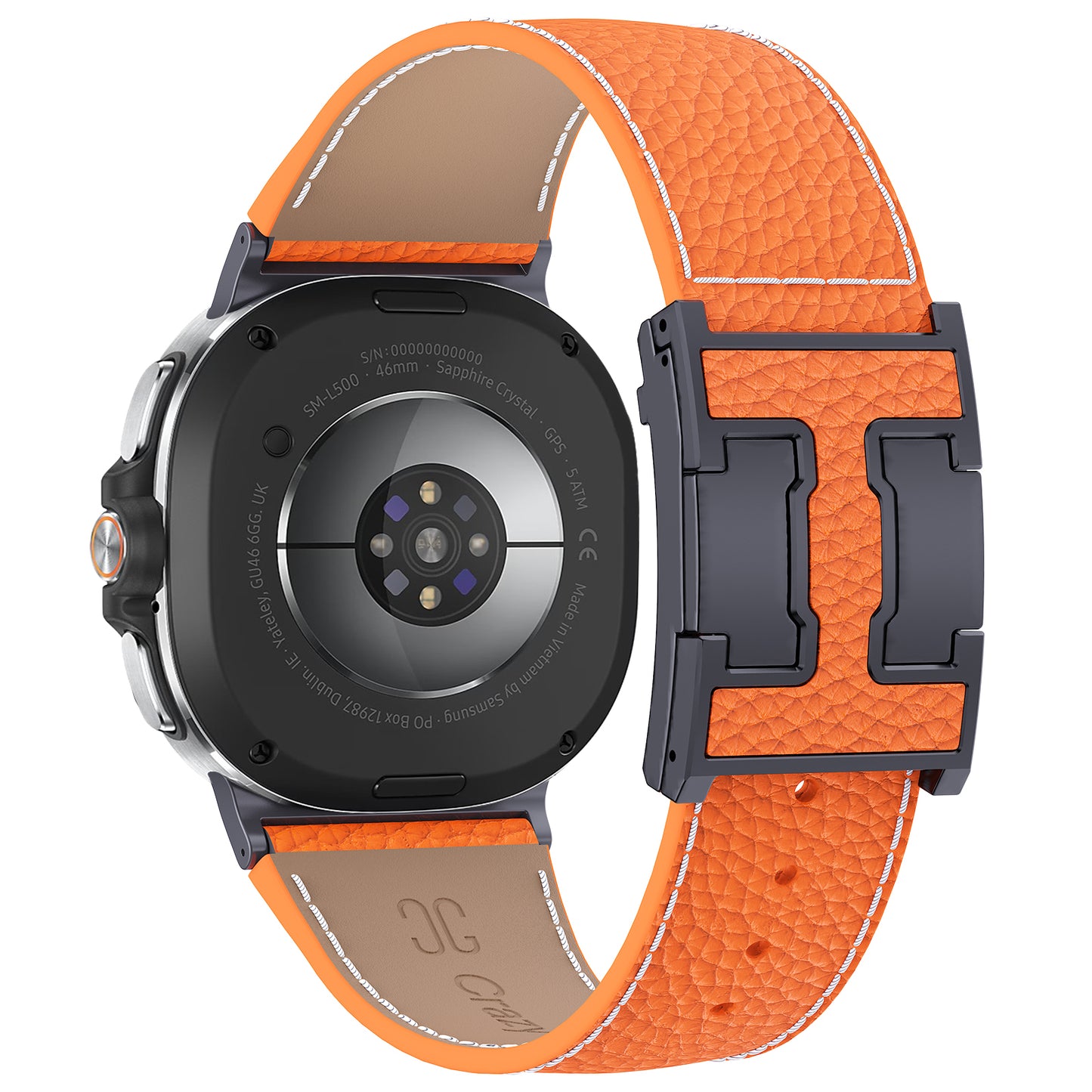 Lychee Leather Band For Samsung Galaxy Watch
