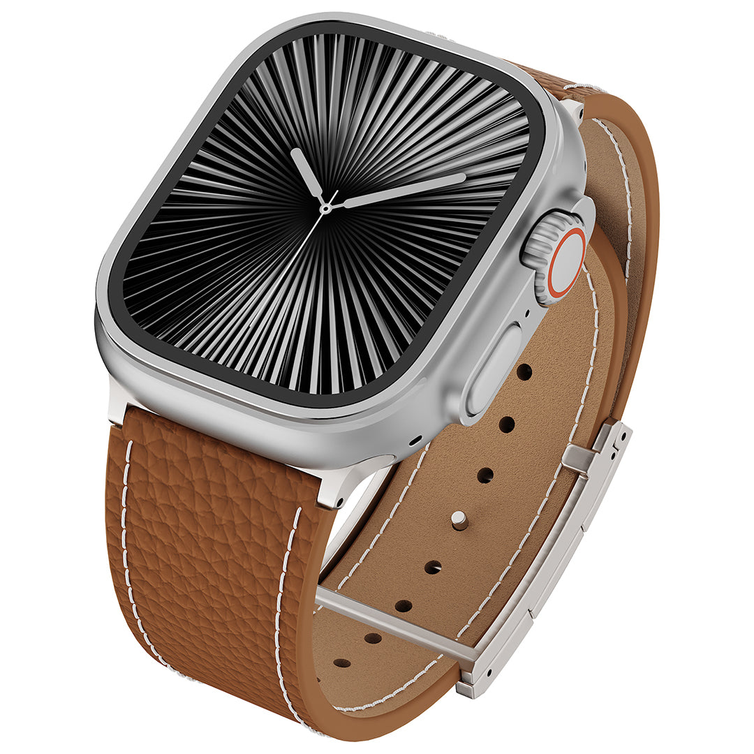 Lychee Leather Band For Apple Watch