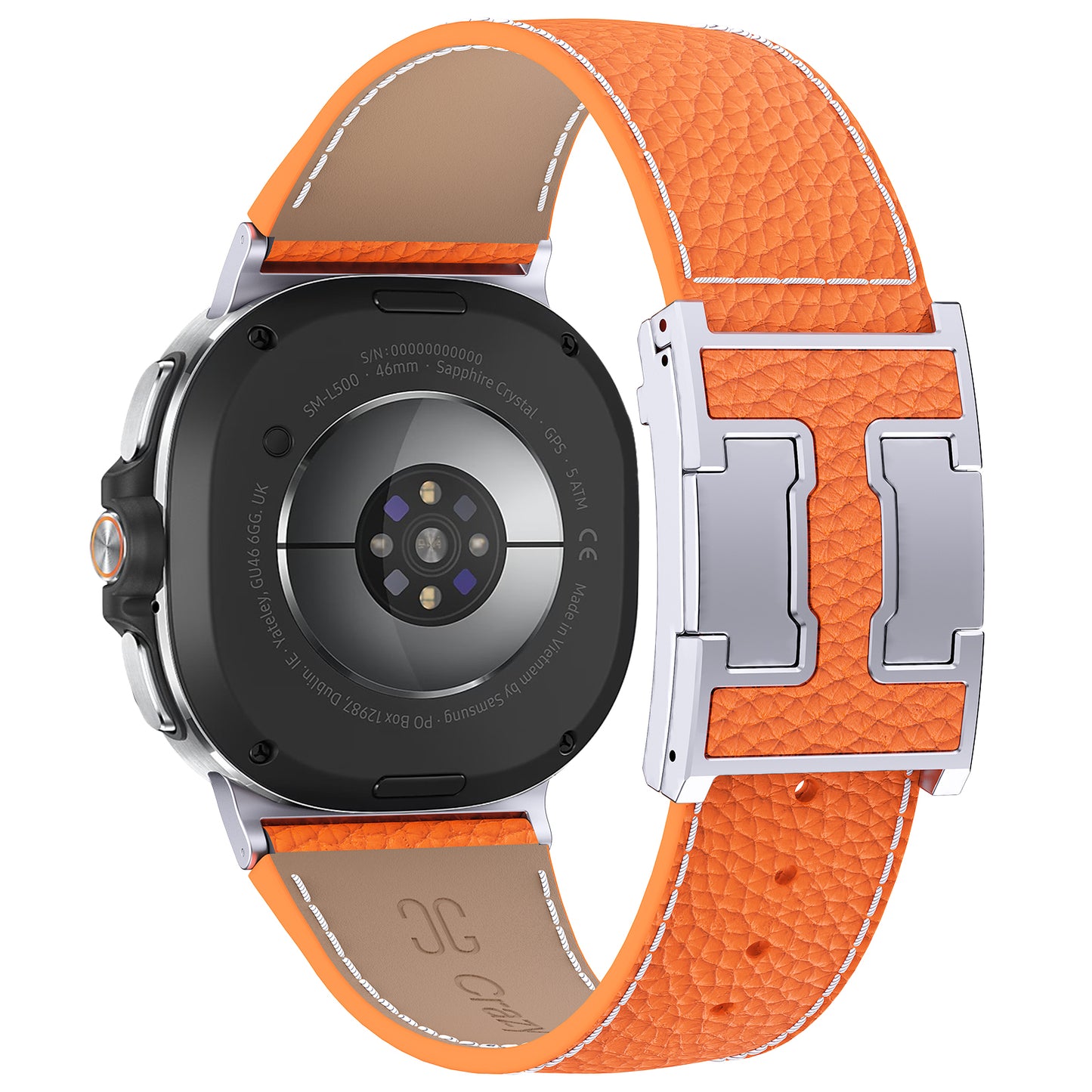 Lychee Leather Band For Samsung Galaxy Watch