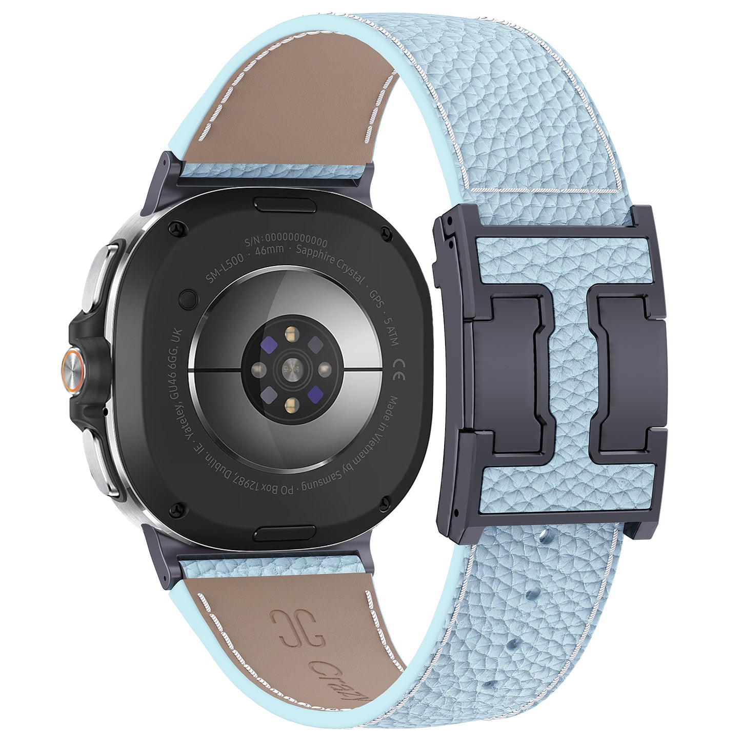 Lychee Leather Band For Samsung Galaxy Watch
