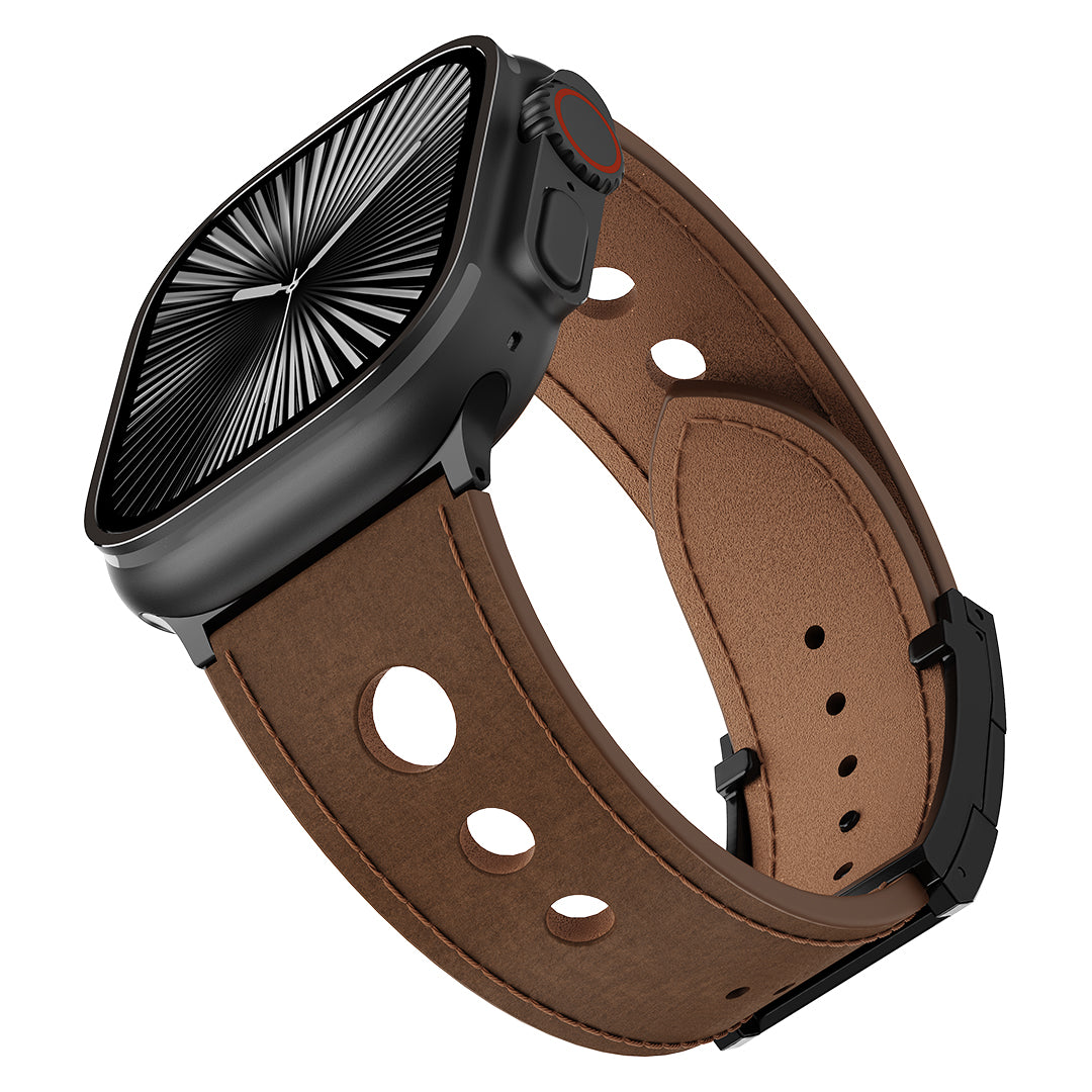 LX Leather Magnetic Buckle Band For Apple Watch