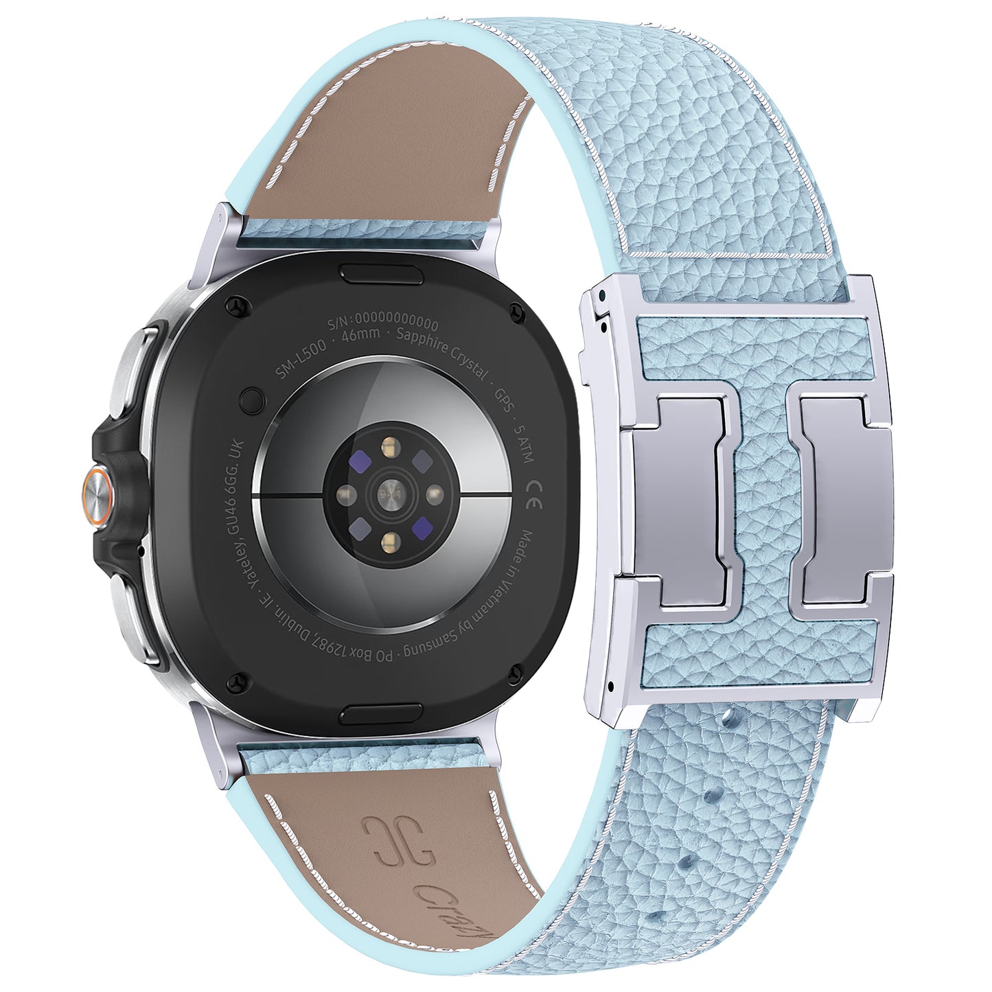 Lychee Leather Band For Samsung Galaxy Watch