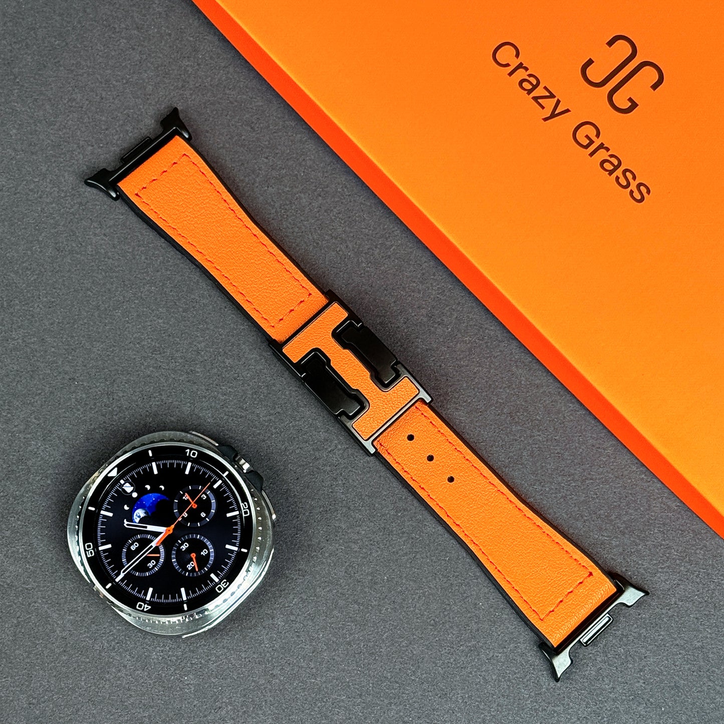 Leather & Silicone Magnetic Band For Samsung Galaxy Watch