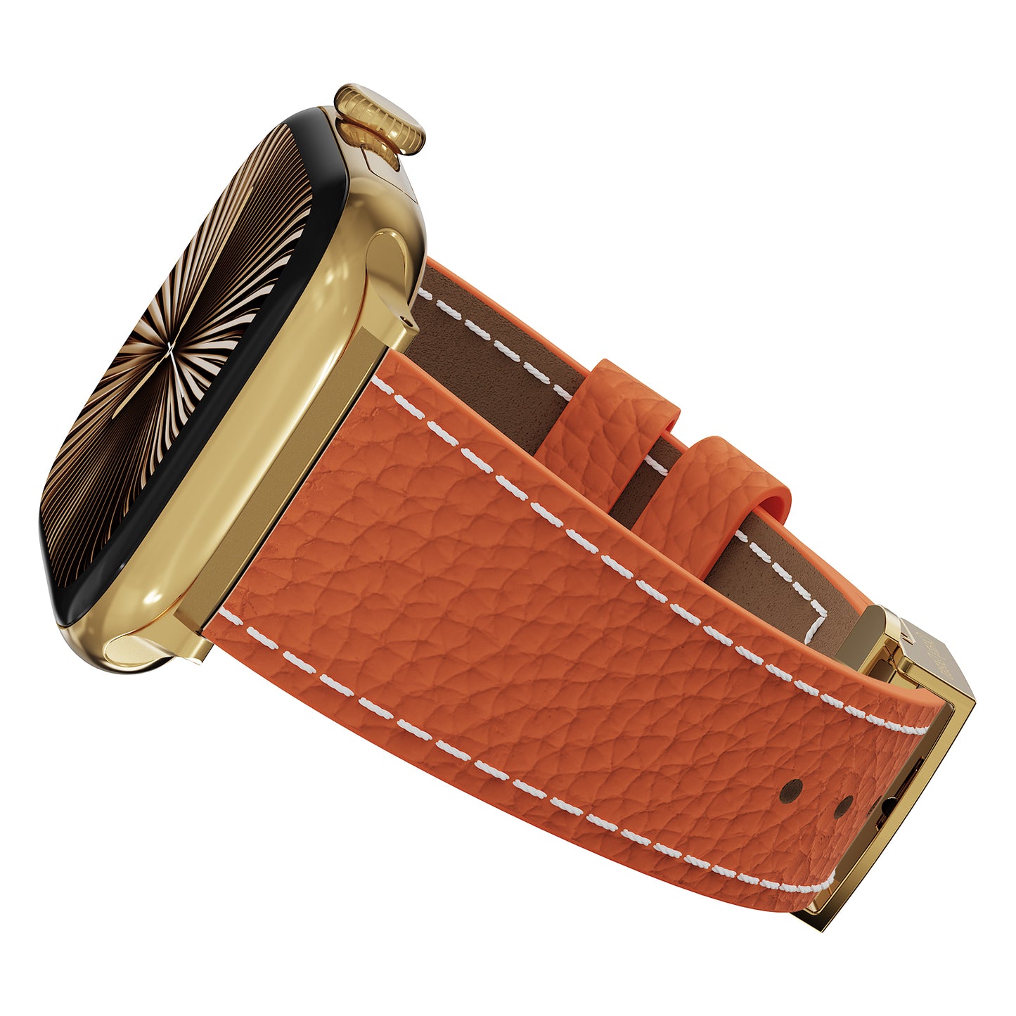 Luxury Butterfly Buckle Leather Strap For Apple Watch