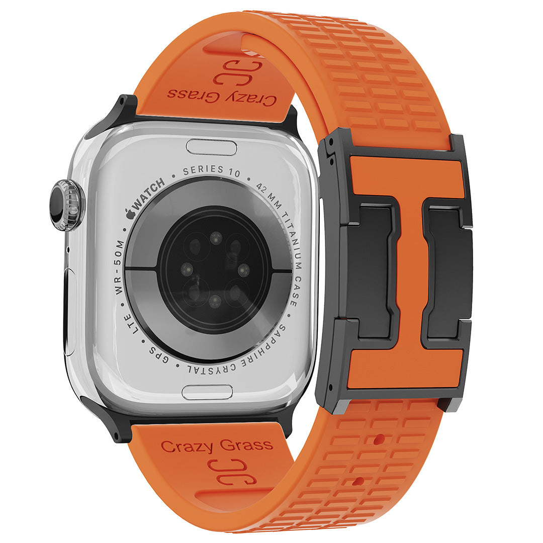 Silicone Magnetic Buckle Strap For Apple Watch