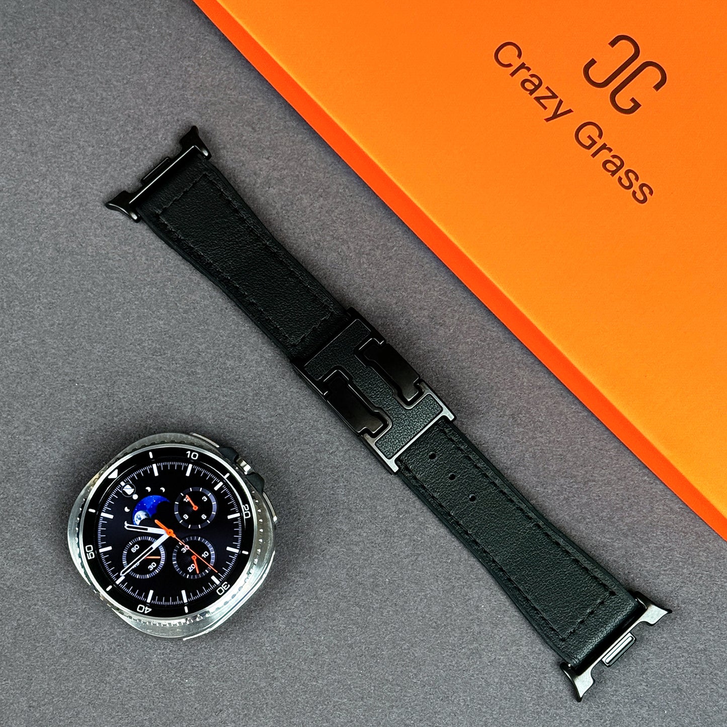 Leather & Silicone Magnetic Band For Samsung Galaxy Watch
