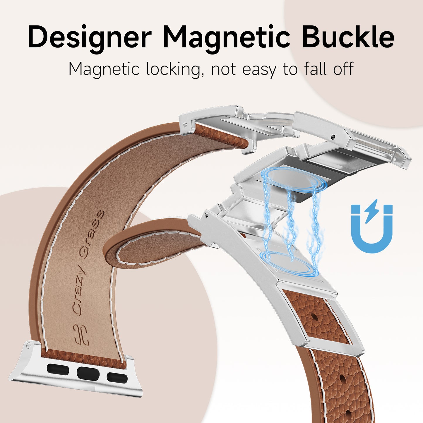 Lychee Leather Band For Apple Watch