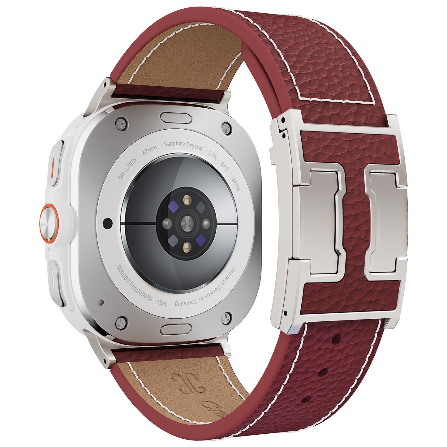Lychee Leather Band For Samsung Galaxy Watch Ultra