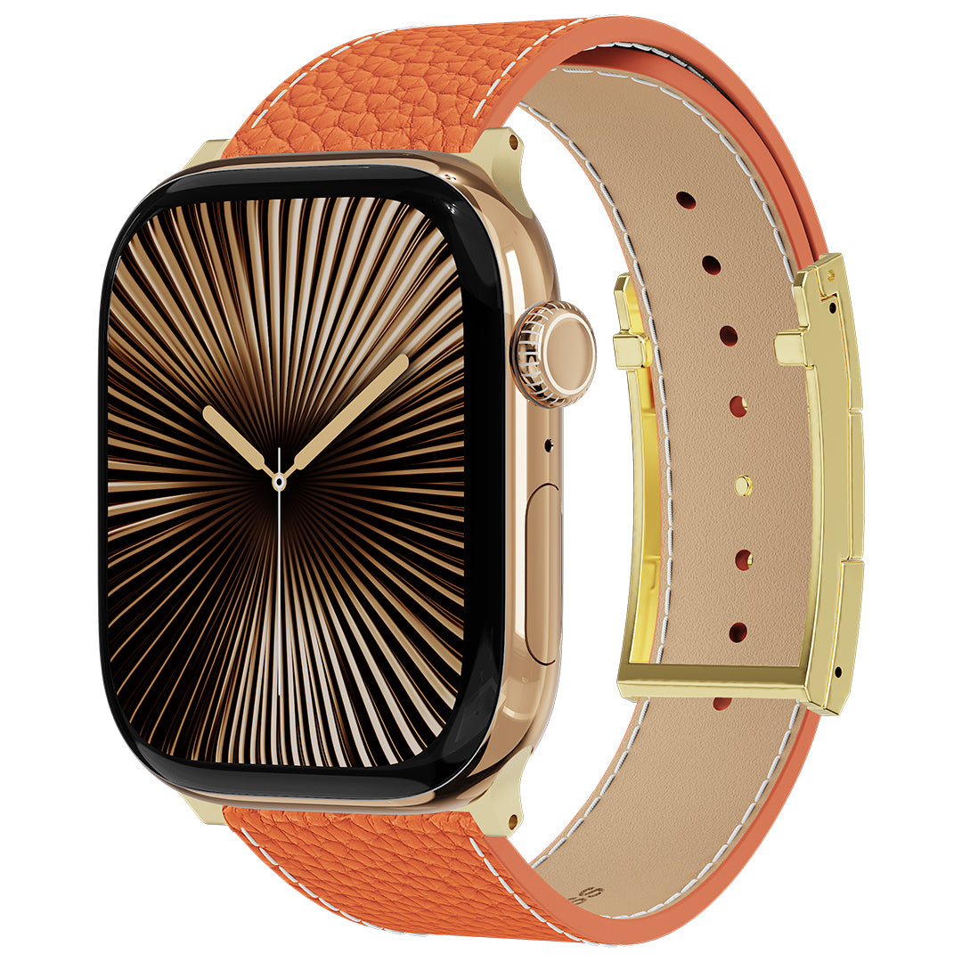 Lychee Leather Strap For Apple Watch