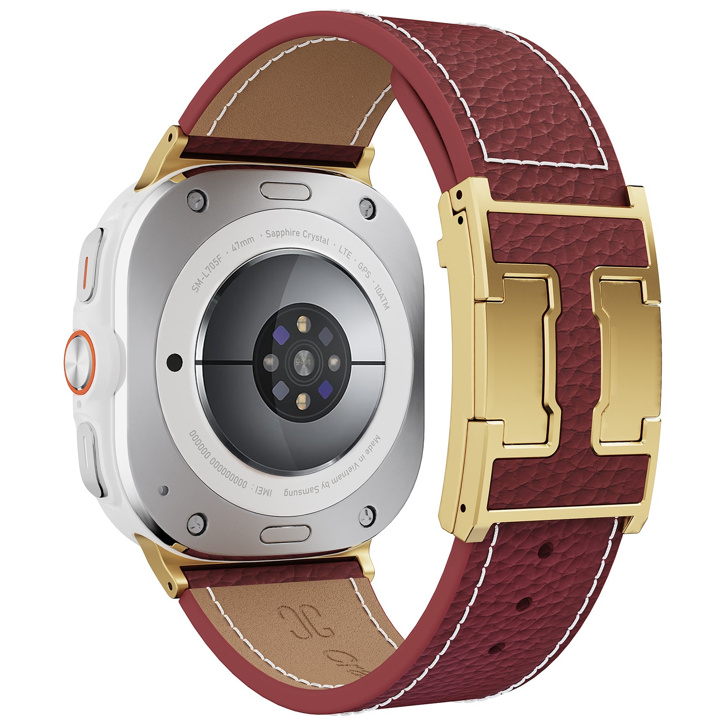 Lychee Leather Band For Samsung Galaxy Watch Ultra