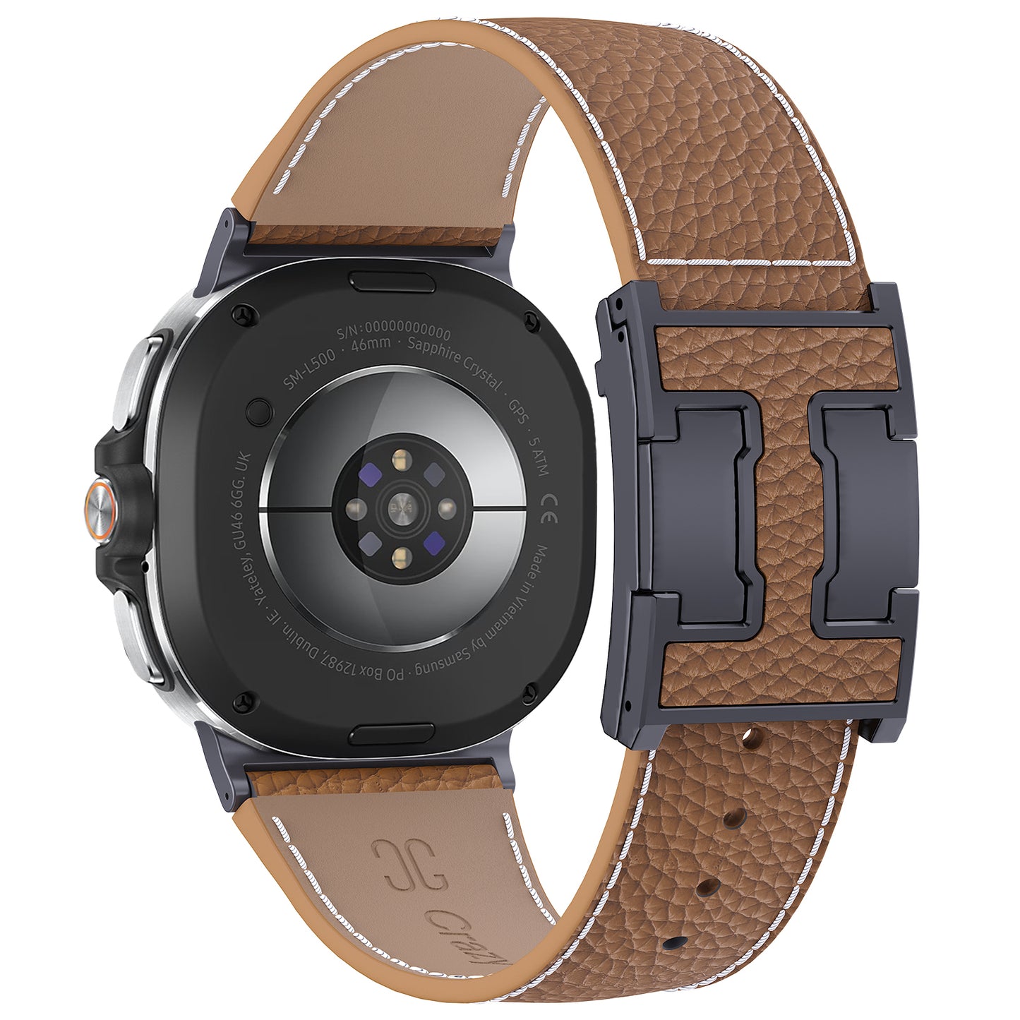 Lychee Leather Band For Samsung Galaxy Watch