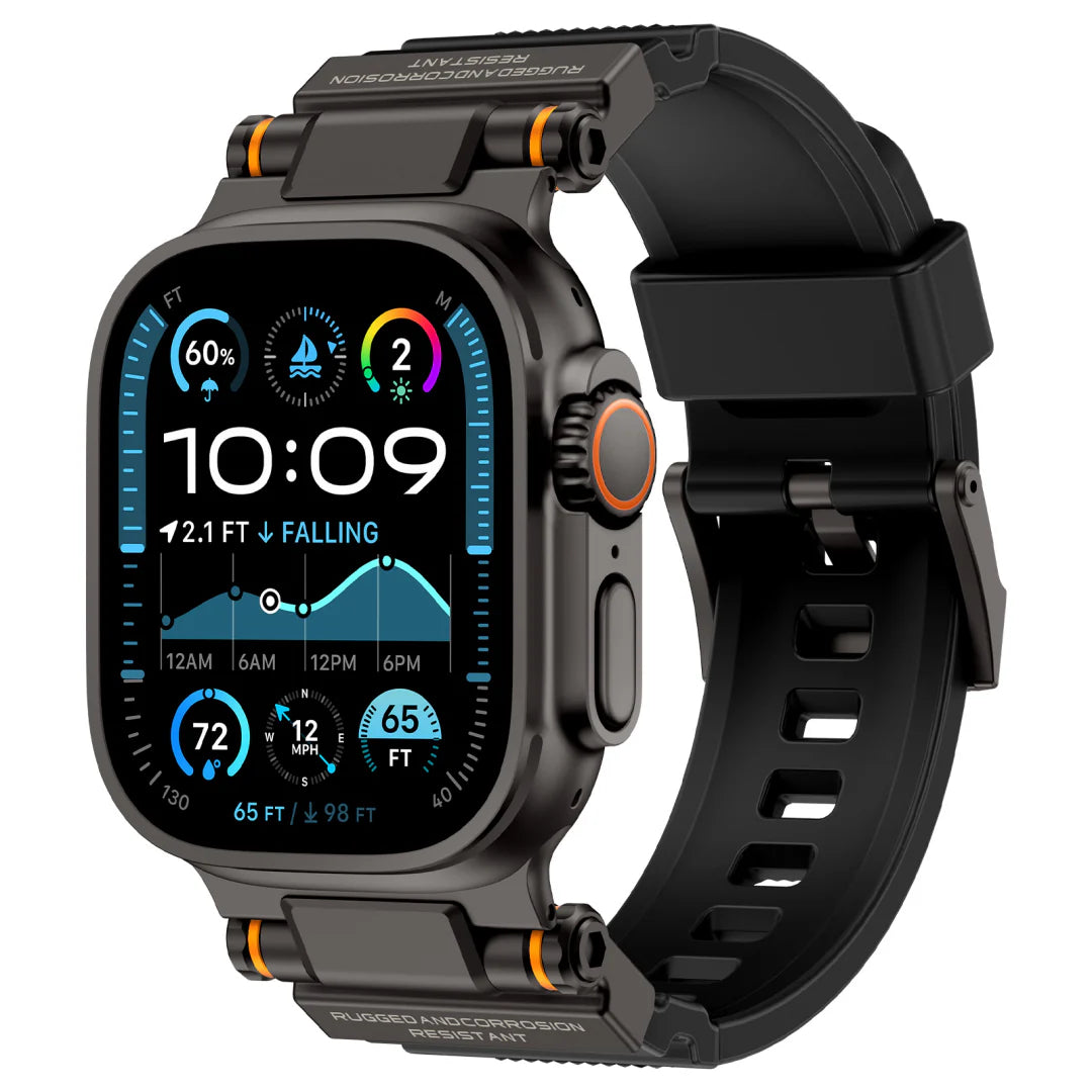 Titan Tactical Case & Silicone Band Set for Apple Watch