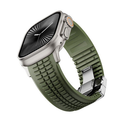 #Color_Green Band-Silver Buckle
