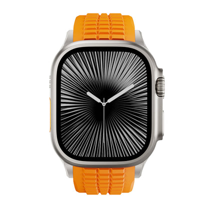 #Color_Orange Band-Silver Buckle