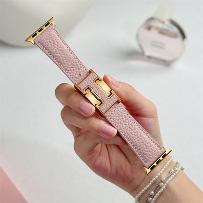 Lychee Leather Strap For Apple Watch