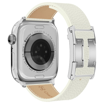 Lychee Leather Strap For Apple Watch