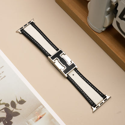Leather Magnetic Buckle Strap For Apple Watch