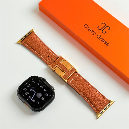 Lychee Leather Band For Apple Watch