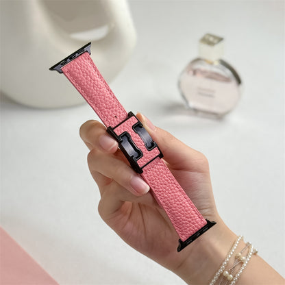 Lychee Leather Strap For Apple Watch