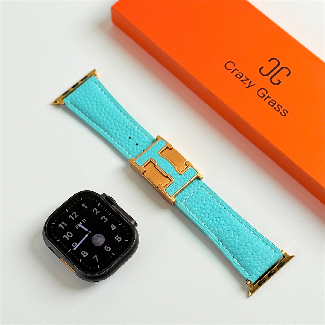 Lychee Leather Band For Apple Watch