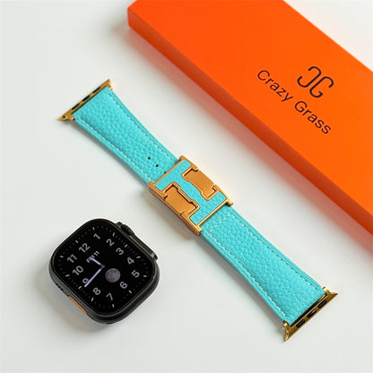 Lychee Leather Band For Apple Watch