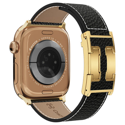 Lychee Leather Strap For Apple Watch
