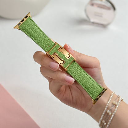 Lychee Leather Strap For Apple Watch