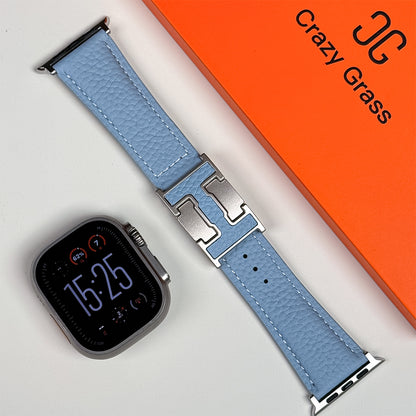Lychee Leather Band For Apple Watch