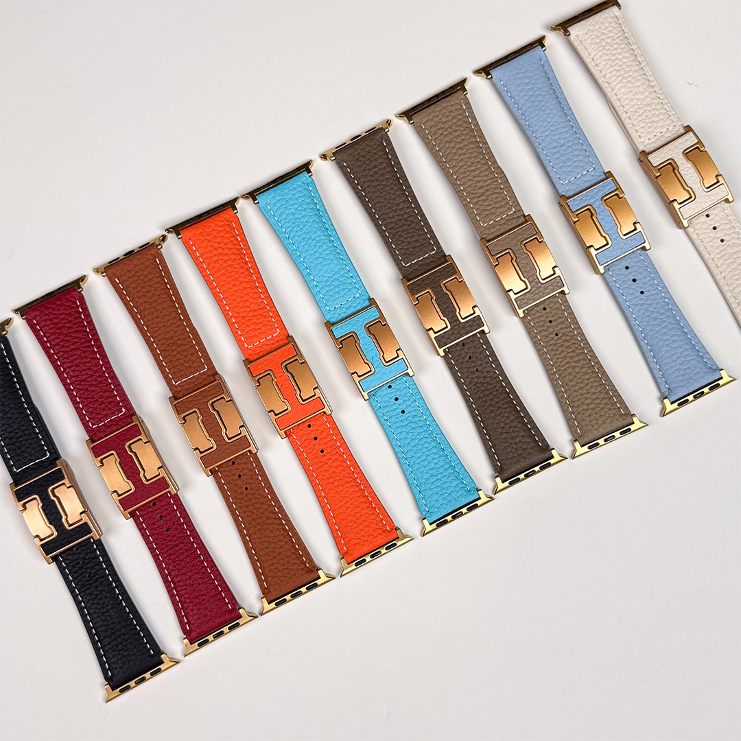 Lychee Leather Band For Apple Watch