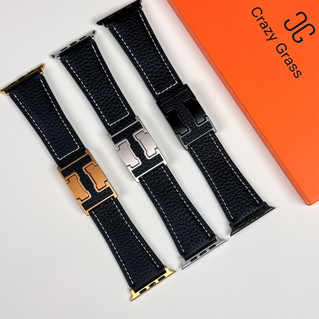 Lychee Leather Band For Apple Watch