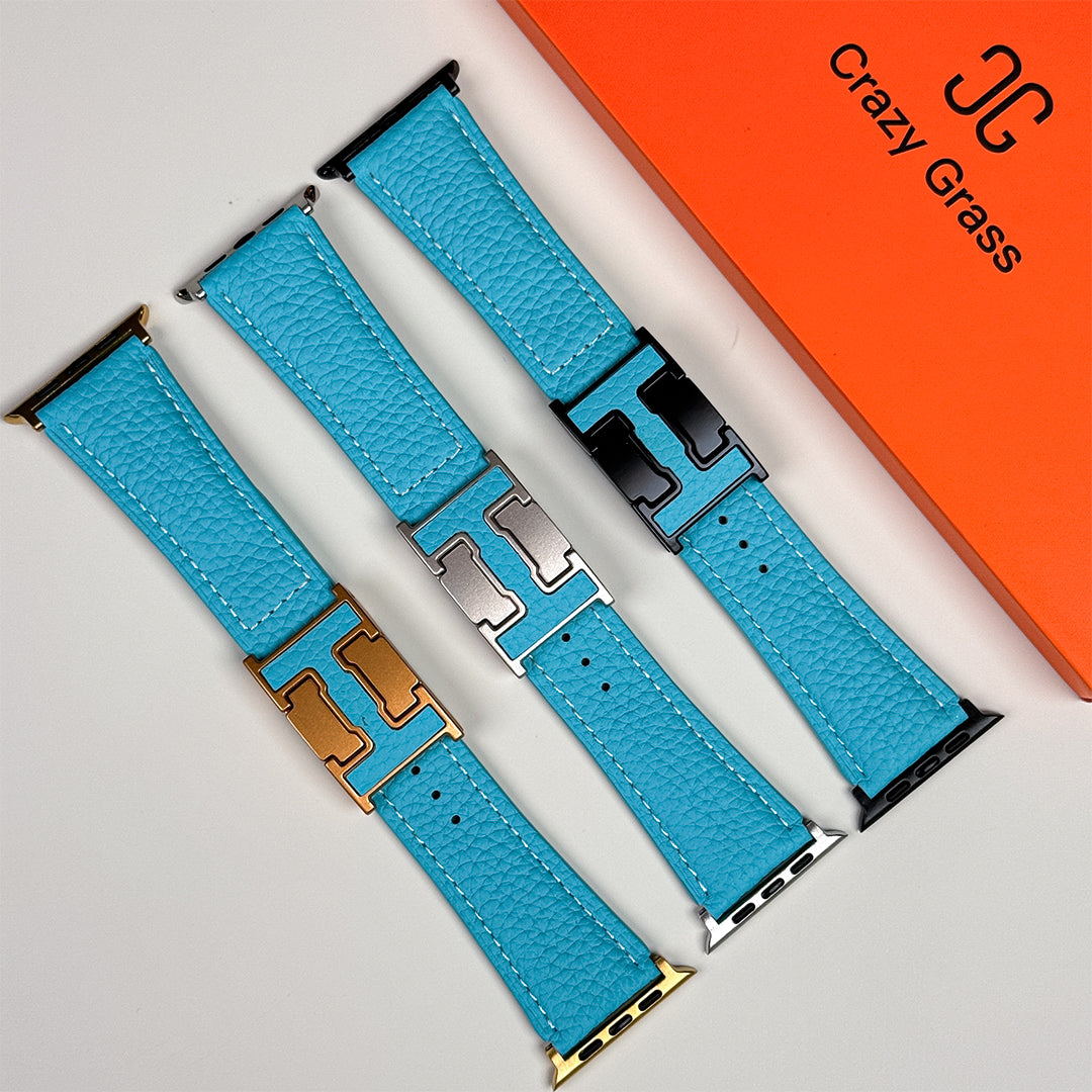Lychee Leather Band For Apple Watch